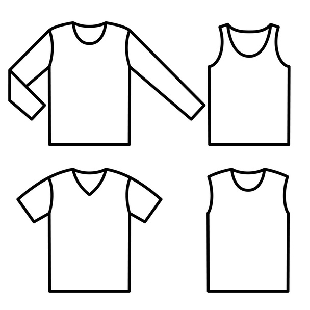 Set of the shirts. Vector - Vetor, Imagem