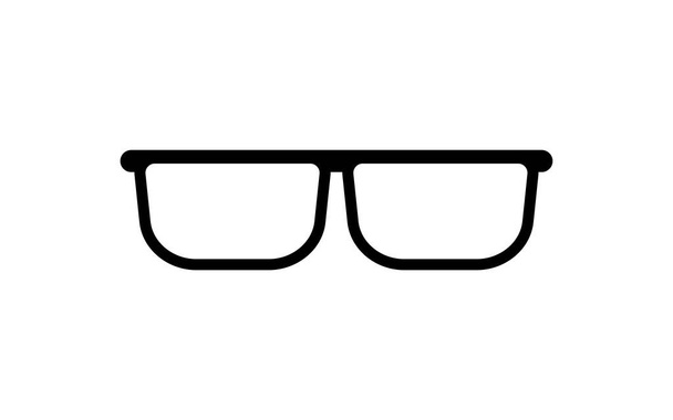 Einfaches Brillensymbol, schwarz-weiß - Vektor, Bild