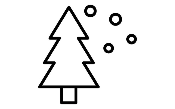 Einfaches Image-Symbol für Zedernpollen, schwarz-weiß - Vektor, Bild