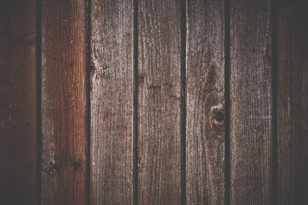 Brown wooden background with old painted boards - Photo, Image