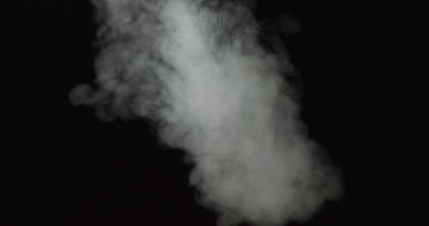 fumo, vapore, nebbia - nube di fumo realistica ideale per l'utilizzo in composizione, 4k, utilizzare la modalità schermo per la miscelazione, nuvola di fumo di ghiaccio, fumo di fuoco, vapore ascendente su sfondo nero - nebbia galleggiante - Foto, immagini