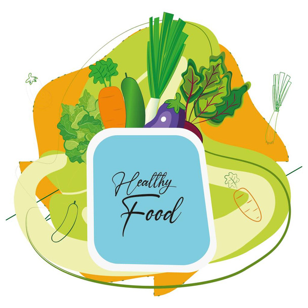 egészséges élelmiszer plakát - Vektor, kép