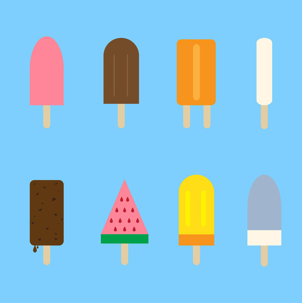 アイスクリームセット - ベクター画像