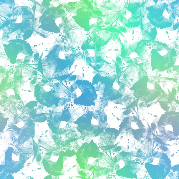 Seamless satin soft pastel color leaves pattern - Foto, Bild