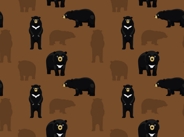 Bear Moon Wallpaper Cartoon Character - Vector, Image