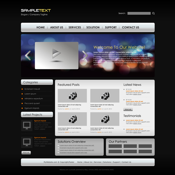 Modello di design del sito web vettoriale
 - Vettoriali, immagini