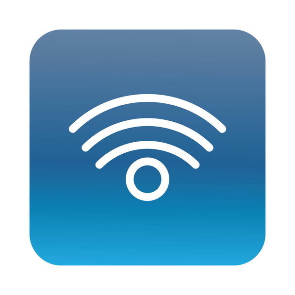 wifi verbinding signaal blok gradiënt stijl pictogram - Vector, afbeelding