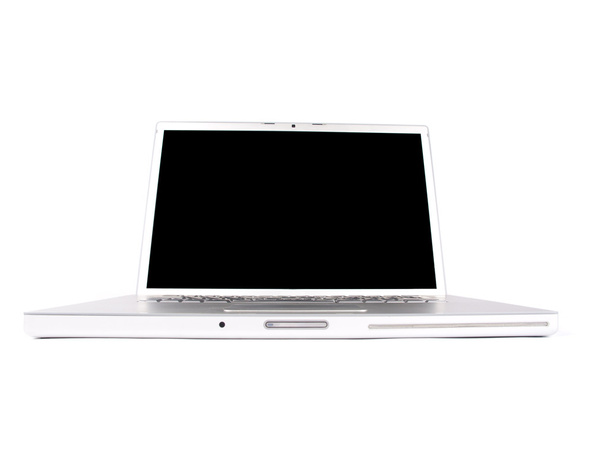 Modern laptop shot in studio over a white background - Photo, Image