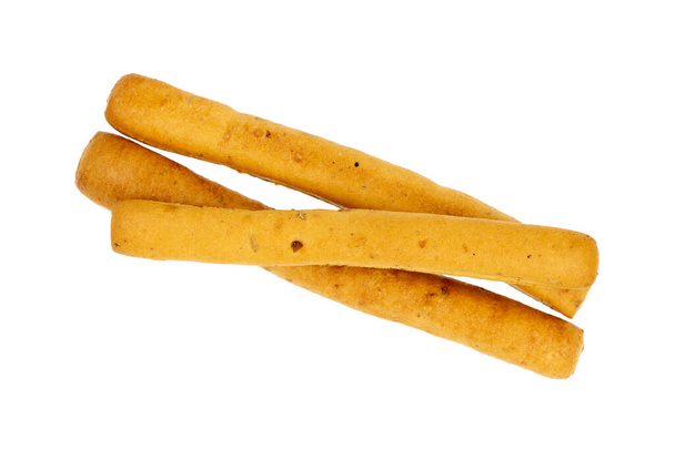 Grissini, Italian breadsticks isolated on white background - Photo, Image
