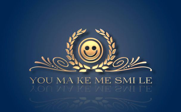 You make me smile with colorful background - Photo, Image