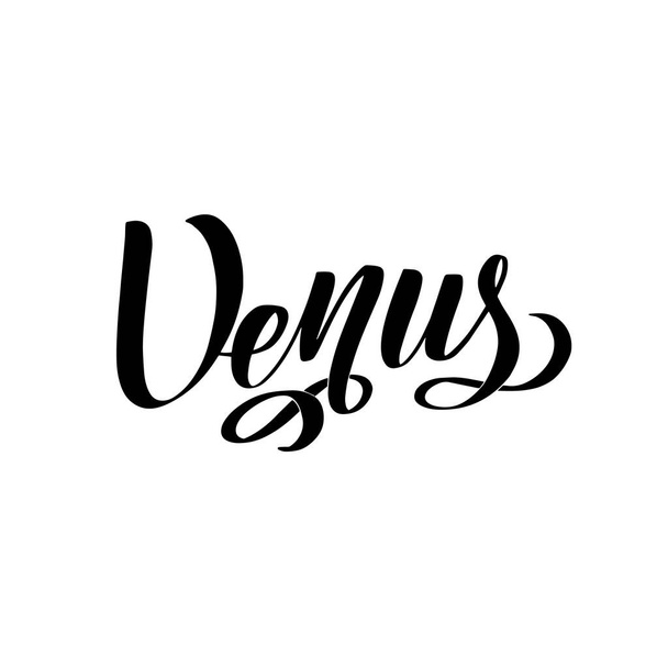 Венера. Изолированная надпись. Планета Венера для печати, школьный учебник - Вектор,изображение