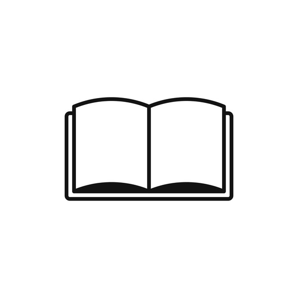 Buch-Icon-Vektor. Symbol des offenen Buches. Vektorflache Design-Illustration beim Lesen mit abstraktem offenen Buch. - Vektor, Bild