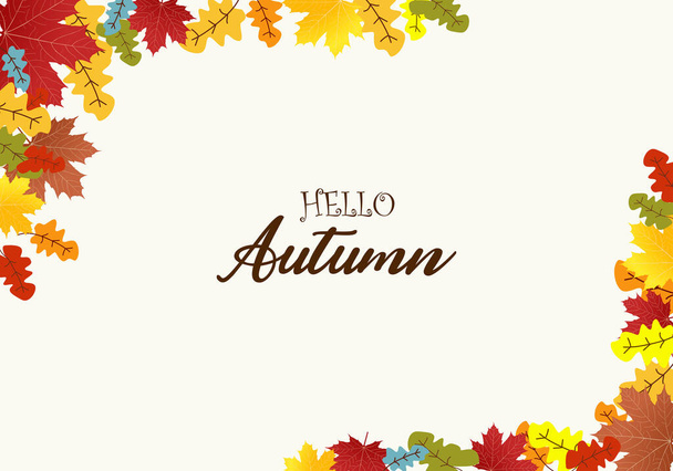 Herbst Ahornblätter Rahmen Hintergrund Verwendung für Dekoration, Website, Logo usw. Vektorillustration - Vektor, Bild