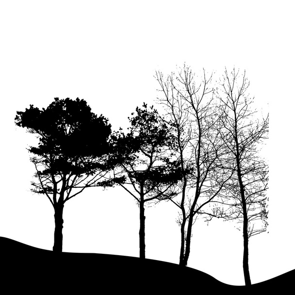 Siluety stromu - Vektor, obrázek