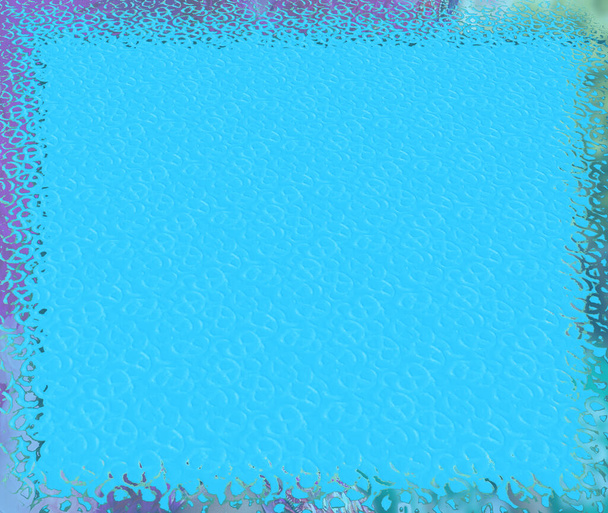 Illustration einer blauen Oberfläche mit gerissenem Rahmen, Grundfläche für Ihre grafische Arbeit - Foto, Bild