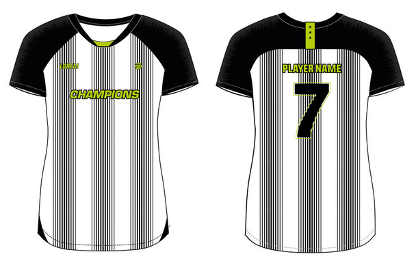 Witte kleur Dames Sport t-shirt Jersey ontwerp concept Illustratie Vector template geschikt voor meisjes en dames voor voetbal, voetbal, volleybal en netbal sporten - Vector, afbeelding
