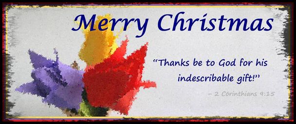 un biglietto di auguri natalizio cristiano con citazione biblica natalizia - Foto, immagini