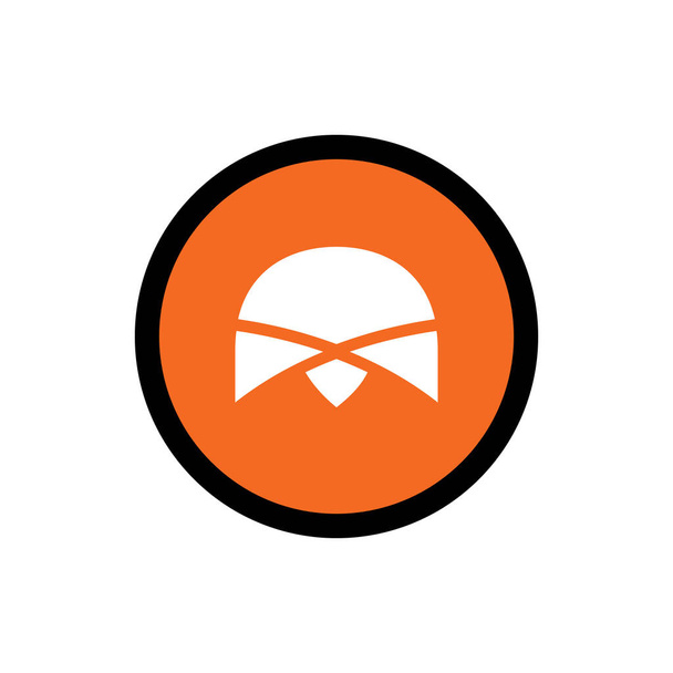 Blangkon или belangkon логотип логотип икона, яванский традиционный колпачок - Вектор,изображение