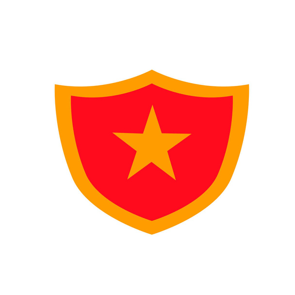 значок щит логотип плоский - защита знака - концепция безопасности - Фото, изображение