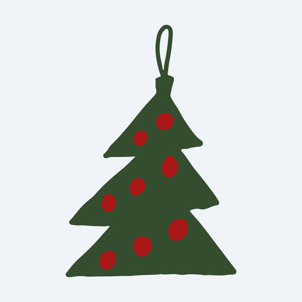 Hand drawn Christmas ornament - Vecteur, image