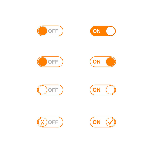 Radio button template isolated on white background. suitable for your web design, apps, mobile or smartphone with vector illustration - Vector, Image