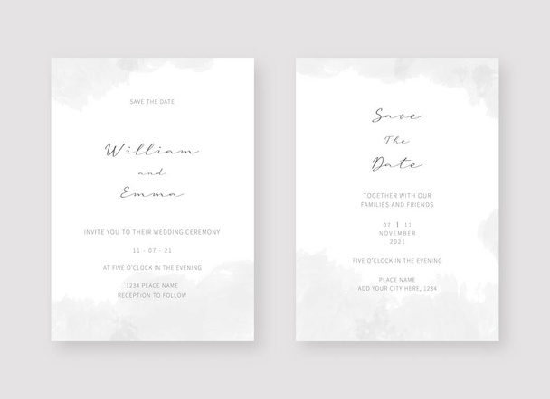 招待状のテンプレート。結婚式の招待状のカードテンプレートのデザインのセット。ベクトル装飾デザインの背景. - ベクター画像