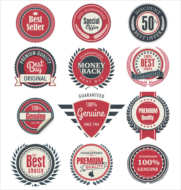 Premium quality badges and labels - Vector, afbeelding