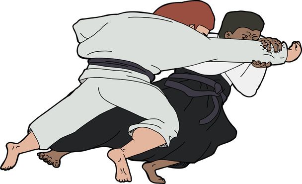 Schneller Aikido-Wurf - Vektor, Bild