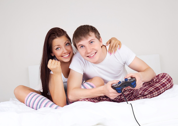 Couple play games - Photo, Image