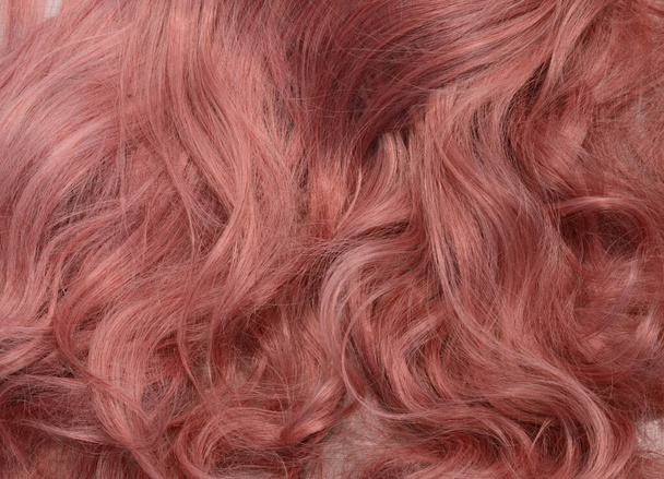 Rózsaszín vörös haj. Textúrák, háttér - Fotó, kép