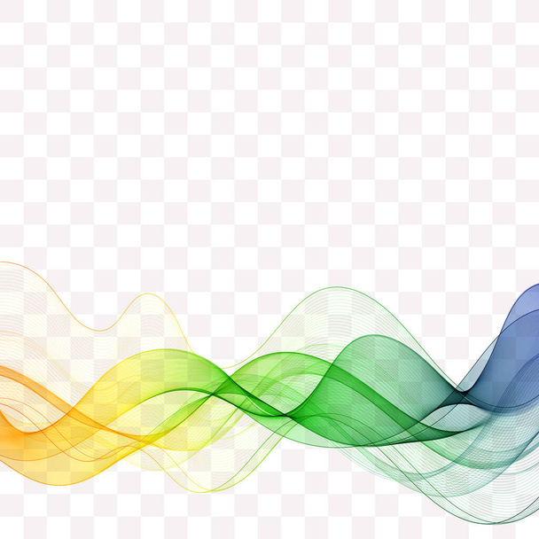 Průhledná barevná vlna proudí na bílém pozadí. abstraktní pozadí. - Fotografie, Obrázek