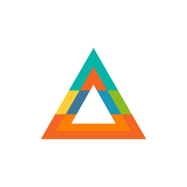 Şirket vektör şablonu için üçgen simge logosu tasarımı - Vektör, Görsel