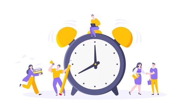 Good working time or effective time management business concept. - Vector, Image