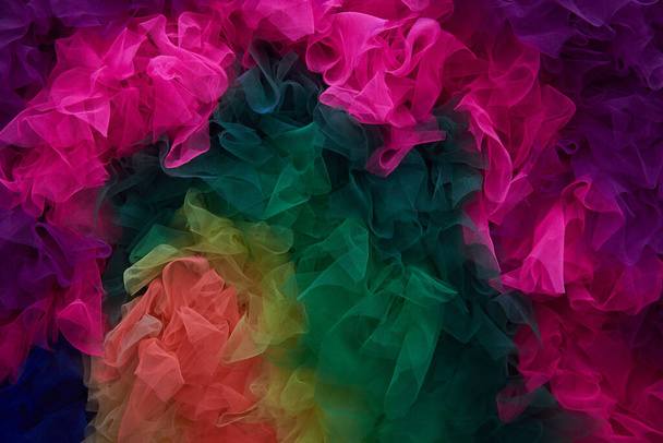 Composition abstraite de rubans translucides multicolores. Contexte - Photo, image