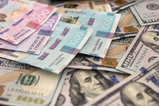 money concept exchange. dolla to uah gryvna bills. money - Photo, Image