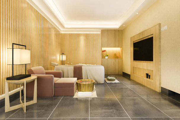 3d rendering spa e massaggi benessere nella suite dell'hotel
 - Foto, immagini