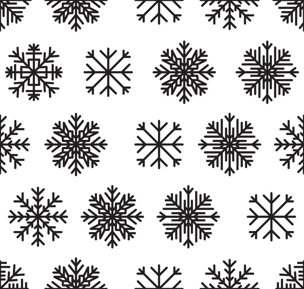 Illustration vectorielle du motif des flocons de neige - Vecteur, image