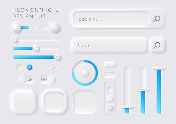 Vector Ux, ui kit. Interface buttons, sliders set. - Vector, Image