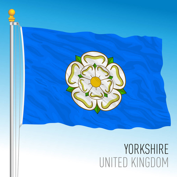 Σημαία κομητείας Yorkshire, Ηνωμένο Βασίλειο, διανυσματική απεικόνιση - Διάνυσμα, εικόνα