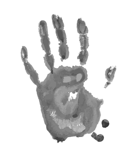 Impression de la main, motif de texture de la peau et encre - Vecteur, image