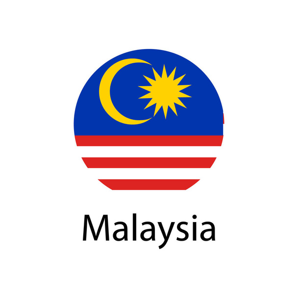 originale e semplice Malesia bandiera vettore isolato in colori ufficiali e proporzione correttamenteLa Malesia è un membro della Comunità Economica Asean AEC  - Vettoriali, immagini