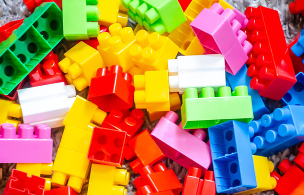 Set of Lego blocks from a child's play area - Foto, afbeelding