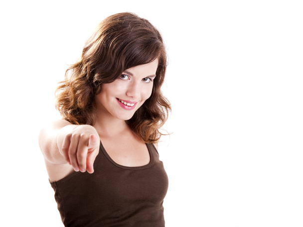 Girl pointing to you - Photo, Image