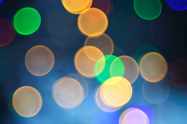 Party lights defocused, abstract bokeh background - Photo, Image