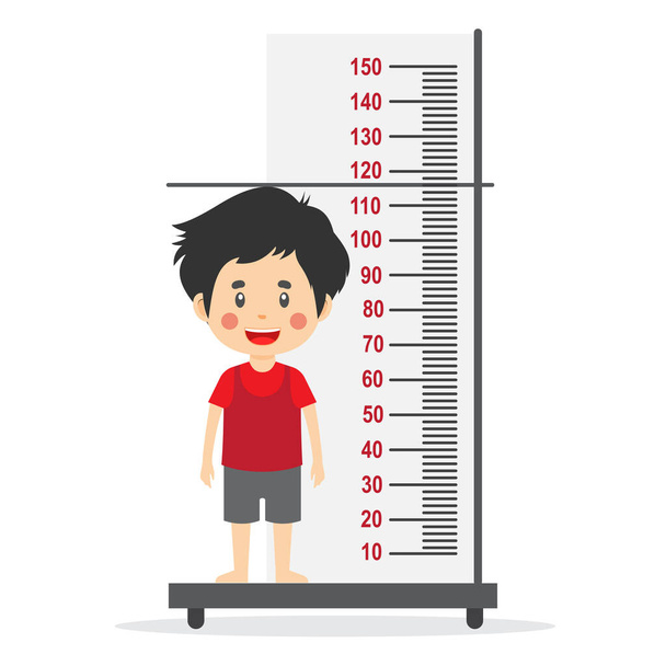 Állományvektor magasságmérő kisgyermekek - Vektor, kép