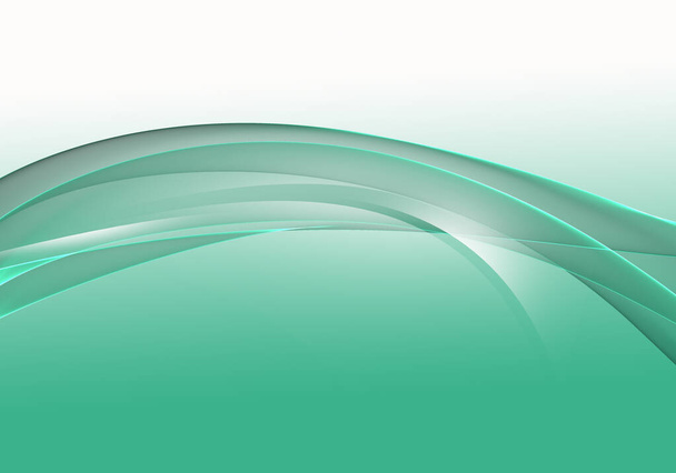 Абстрактные фоновые волны. Белый и морской зеленый фон для обоев или визитная карточка - Фото, изображение