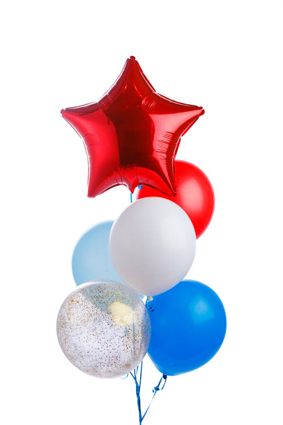 paquet de ballons festifs, isolé sur blanc - Photo, image