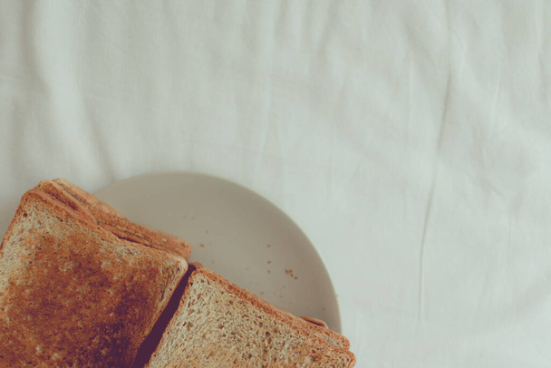 Minimal homemade toasted bread with copy space. - Φωτογραφία, εικόνα