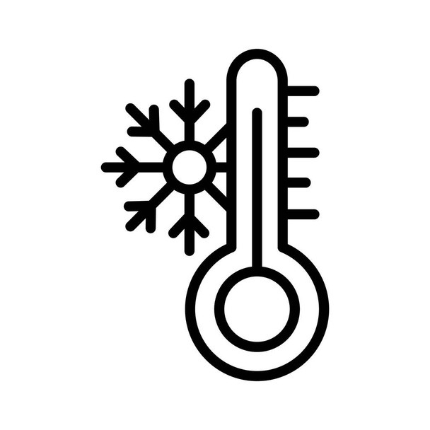 Termómetro, temperatura, medida, nieve icono vectorial totalmente editable - Vector, Imagen