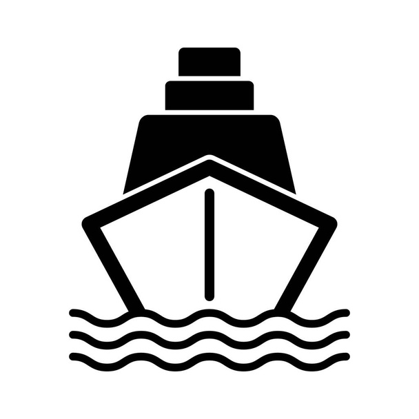  Tekne Yarı Glyph biçim vektör simgesi kolayca değiştirilebilir veya düzenlenebilir - Vektör, Görsel